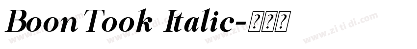 BoonTook Italic字体转换